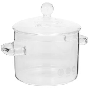 glass saucepan soup stew pot home cooking pot soup pot heat resistant cooking pot home stew pot cooking utensils glass cooking pot transparent cooking pot kitchen stockpot