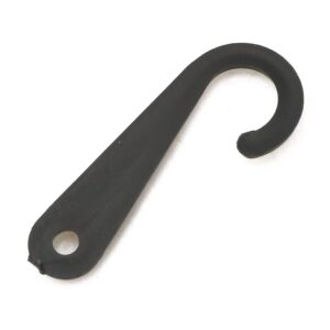 JCBIZ 500pcs Environmetal-Friendly Plastic Hosiery Hook Black Color J Hook for Socks Clothing Retail Display Hanger