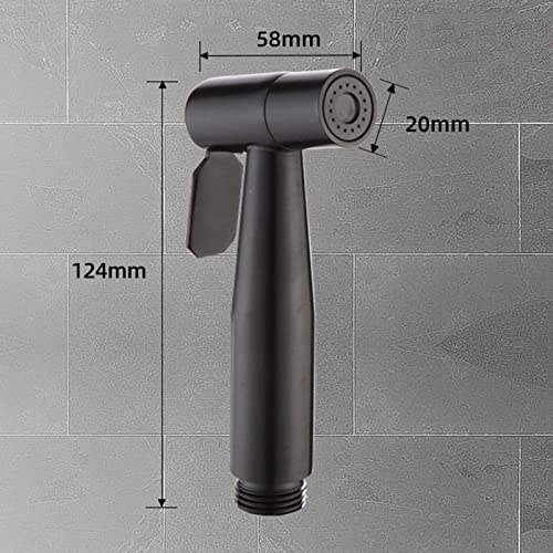 ONEMTB Toilet Bidet Spray Black Handheld Bidet Sprayer Black Bathroom Diaper Sprayer Toilet Shower Head Black Stainless Steel Sprayer Bathtub Bidet Clean