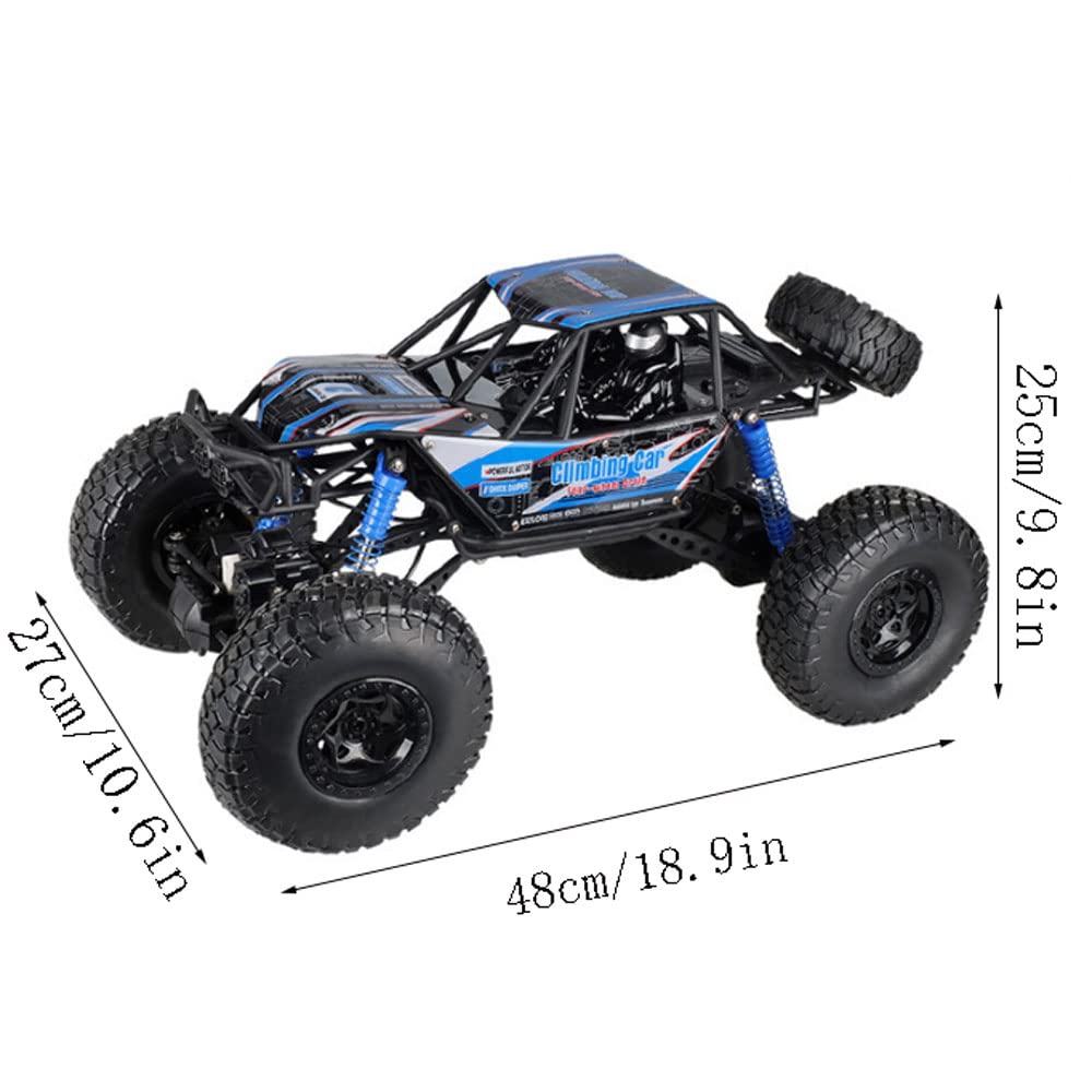 HEBXMF RC Buggy 18.9in Inch Large Off-Road RC Vehicle, 4WD High-Speed Drift Remote Control Car, 2.4G Shock-Absorbing Climbing RC Truck, Electric Toy Racing Car, Children's Gift