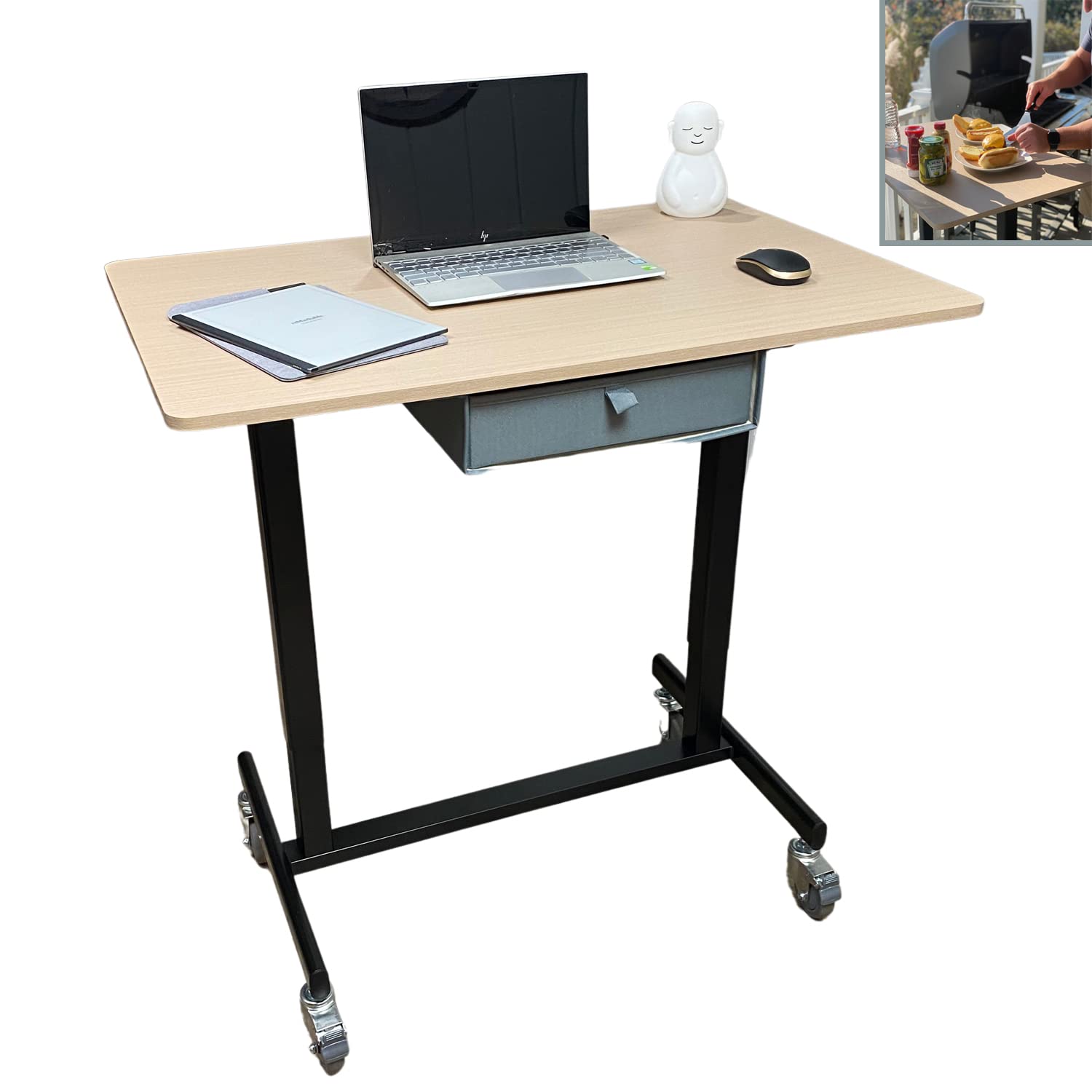 BetterHabitat Portable Height Adjustable Home Work Desk | Extremely Versatile & Durable | Imagine the Possibilities | Weatherproof: Indoor or Outdoor! 36"x24", Height Adjusts 30"- 46" | 3 yr warranty