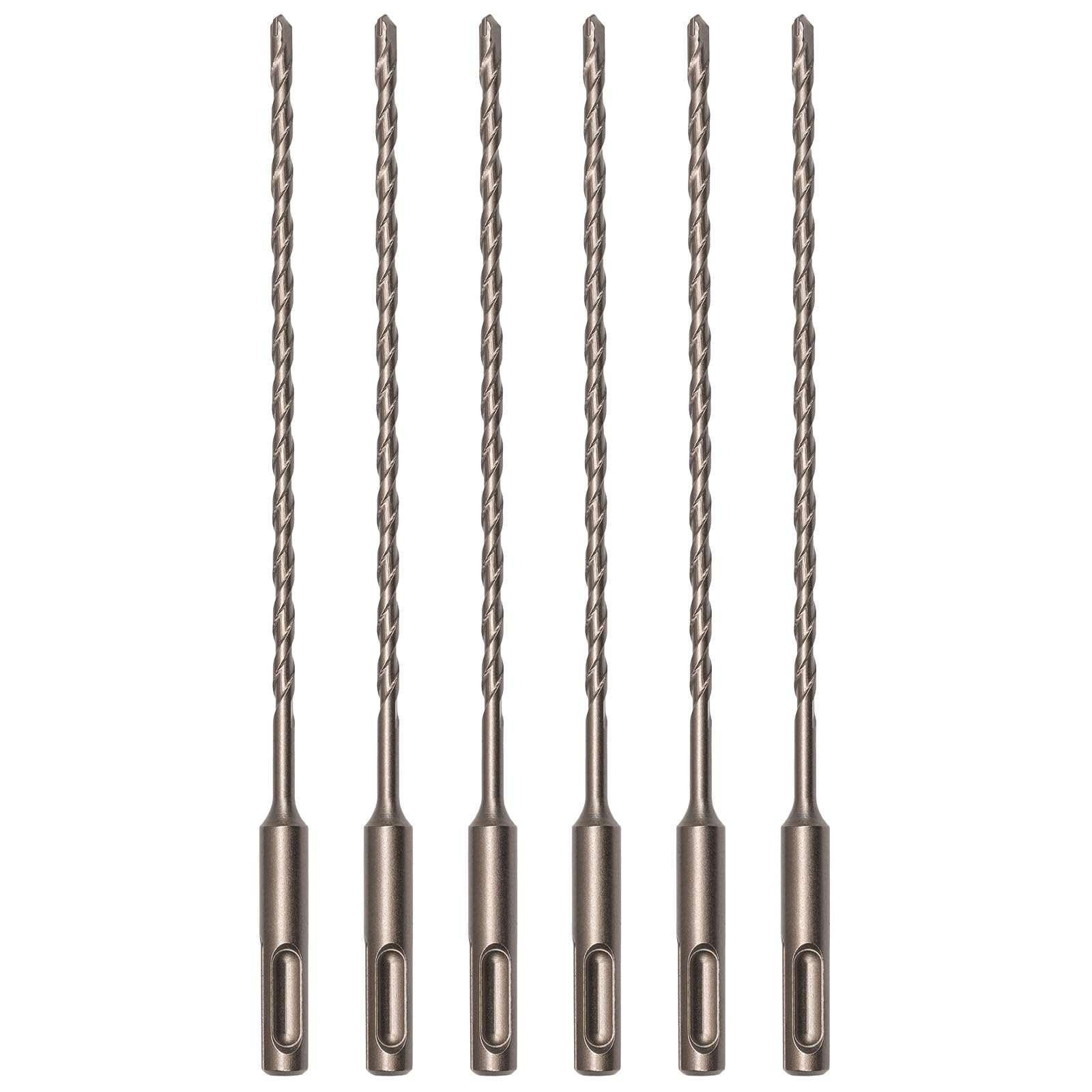 HLOFIZI 3/16" x 8" Concrete Drill Bit 3/16 in. SDS Plus Hammer Drill Bit, Masonry Drill Bits for Block Wall, Brick, Stone, 6 Pack