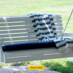 LuxCraft 4' Plain Poly Rollback Porch Swing (White)