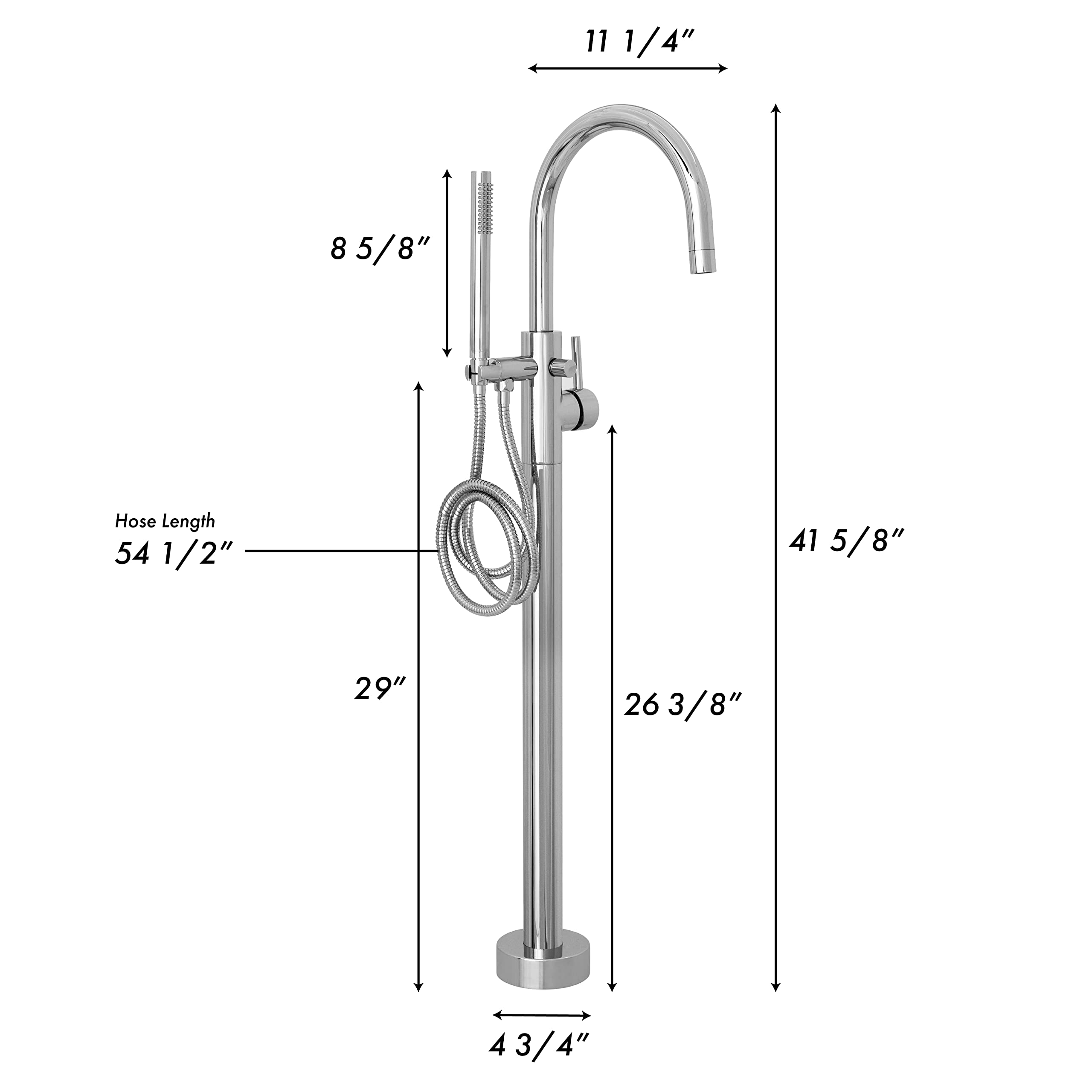 ZLINE Emerald Bay Bath Tub Filler in Chrome (EMBY-BTF-CH)