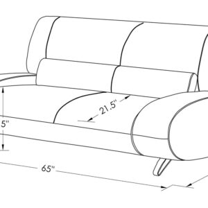 ZURI Modern Aspen Collection - Loveseat - White