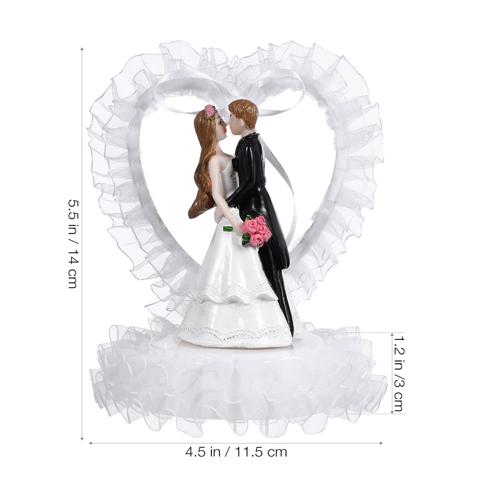 Abaodam Bride & Groom Cake Topper Couple Cake Decoration for Wedding Engagement Party Mr and Mrs Anniversary