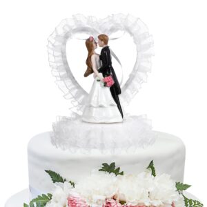 abaodam bride & groom cake topper couple cake decoration for wedding engagement party mr and mrs anniversary