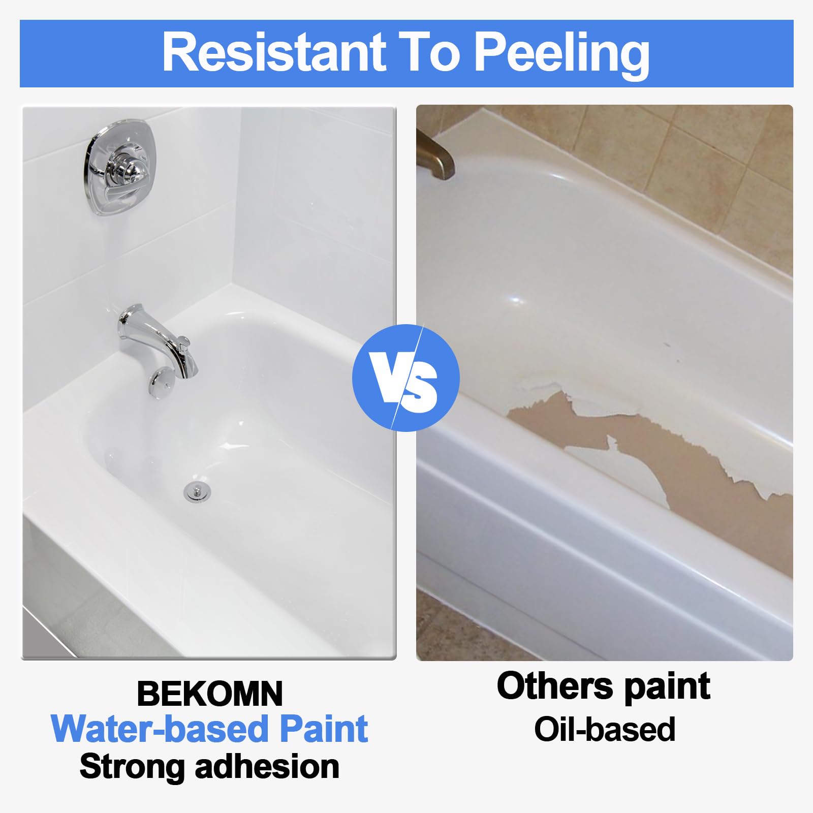 Tub and Tile Refinishing Kit,Bathtub Sink Paint Reglaze Kit,Odorless Water Based