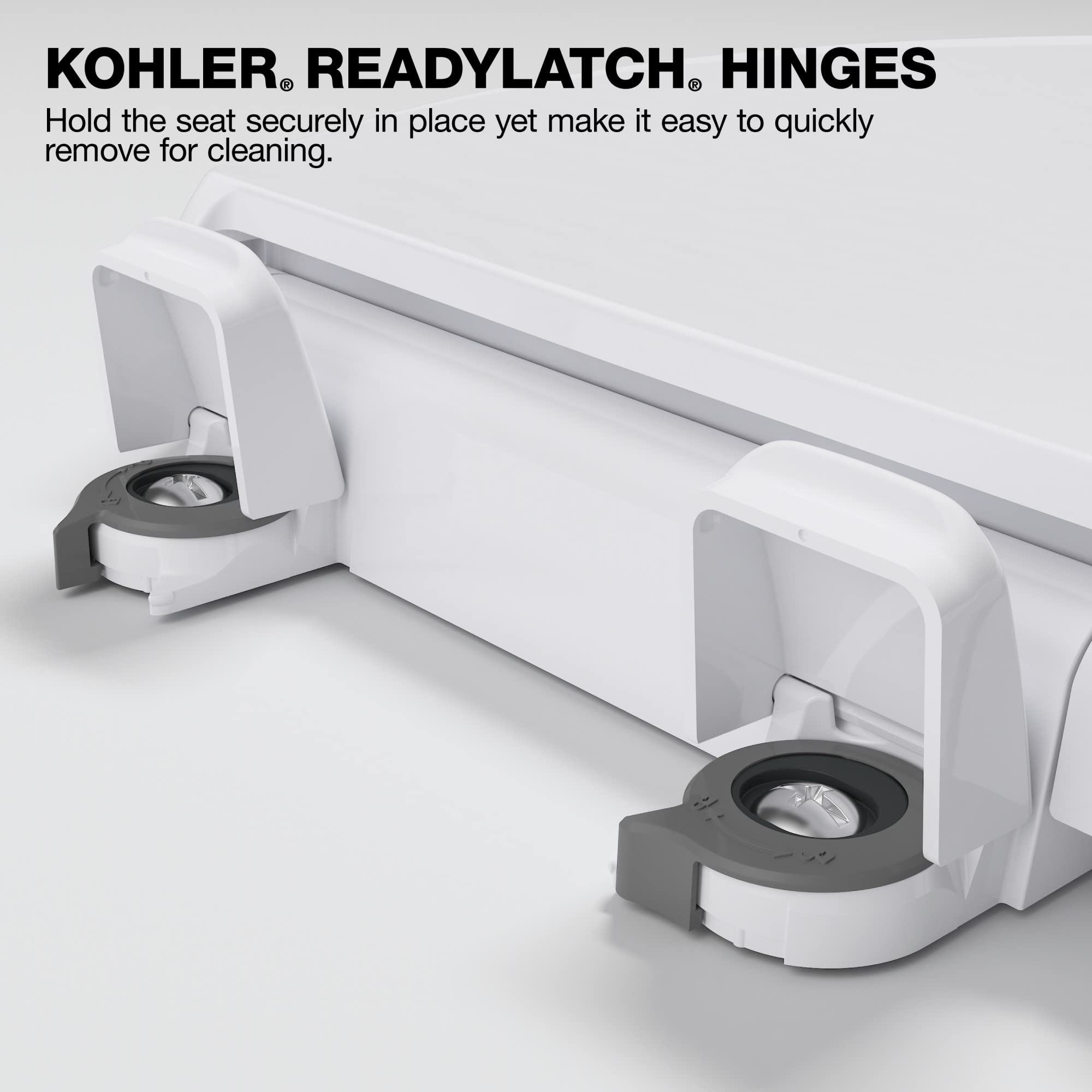 KOHLER TRANSITIONS® READYLATCH® QC EB T SEAT, Ready Latch, Elongated, BISCUIT