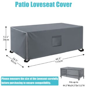 SIRUITON Patio Furniture Covers 4 Piece Set, Outdoor Furniture Cover Waterproof, Patio Furniture Set Covers, Heavy Duty Durable and Water Resistant Fabric, Fit for Chairs, Couch, Coffee Table, Grey