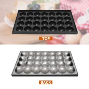 Anxingo Takoyaki Pan - 28 Hole Takoyaki Maker Baking Pan 1.5" Half Sphere Takoyaki Maker for Baking Cooking,Aluminium