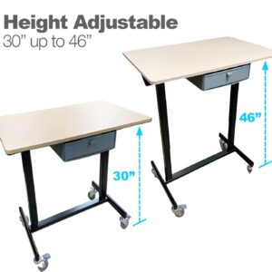 BetterHabitat Portable Height Adjustable Home Work Desk | Extremely Versatile & Durable | Imagine the Possibilities | Weatherproof: Indoor or Outdoor! 36"x24", Height Adjusts 30"- 46" | 3 yr warranty