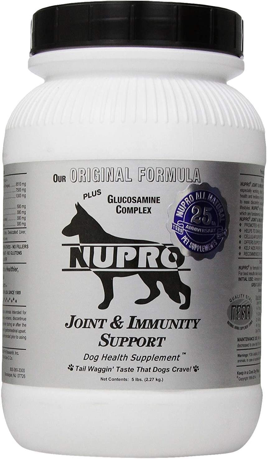 Nutri-Pet Research Silver for Dogs Hip and Joint Supplement for Dog 5LB with 10ct Pet Wipes