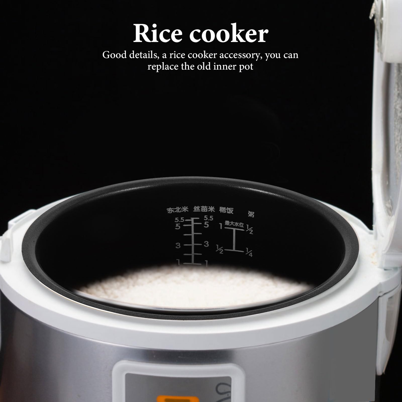 Hemoton Metal Cookware Household Rice Cooker Inner Pot Professional Rice Cooker Pot Electric Cooker Accessory Rice Cooker Aluminum Alloy Inner Pot, 3L Nonstick