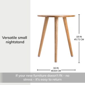 MH London Bond Wooden Triangle End Table - Exclusively Designed Modern Small Side Table. Hand Crafted - Wooden Side Table - Contemporary Design for Small End Tables for Bedroom and Living Room