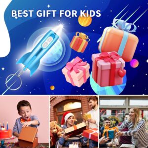 Helicopter Flashlight Keychain Rocket LED Flashlight for kids Space Party Favors Helicopter Key Ring Astronaut Party Favors（24 Pcs）