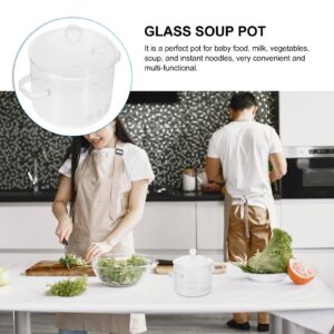 Glass Saucepan Soup Stew Pot Home Cooking Pot Soup Pot Heat Resistant Cooking Pot Home Stew Pot Cooking Utensils Glass Cooking Pot Transparent Cooking Pot Kitchen Stockpot