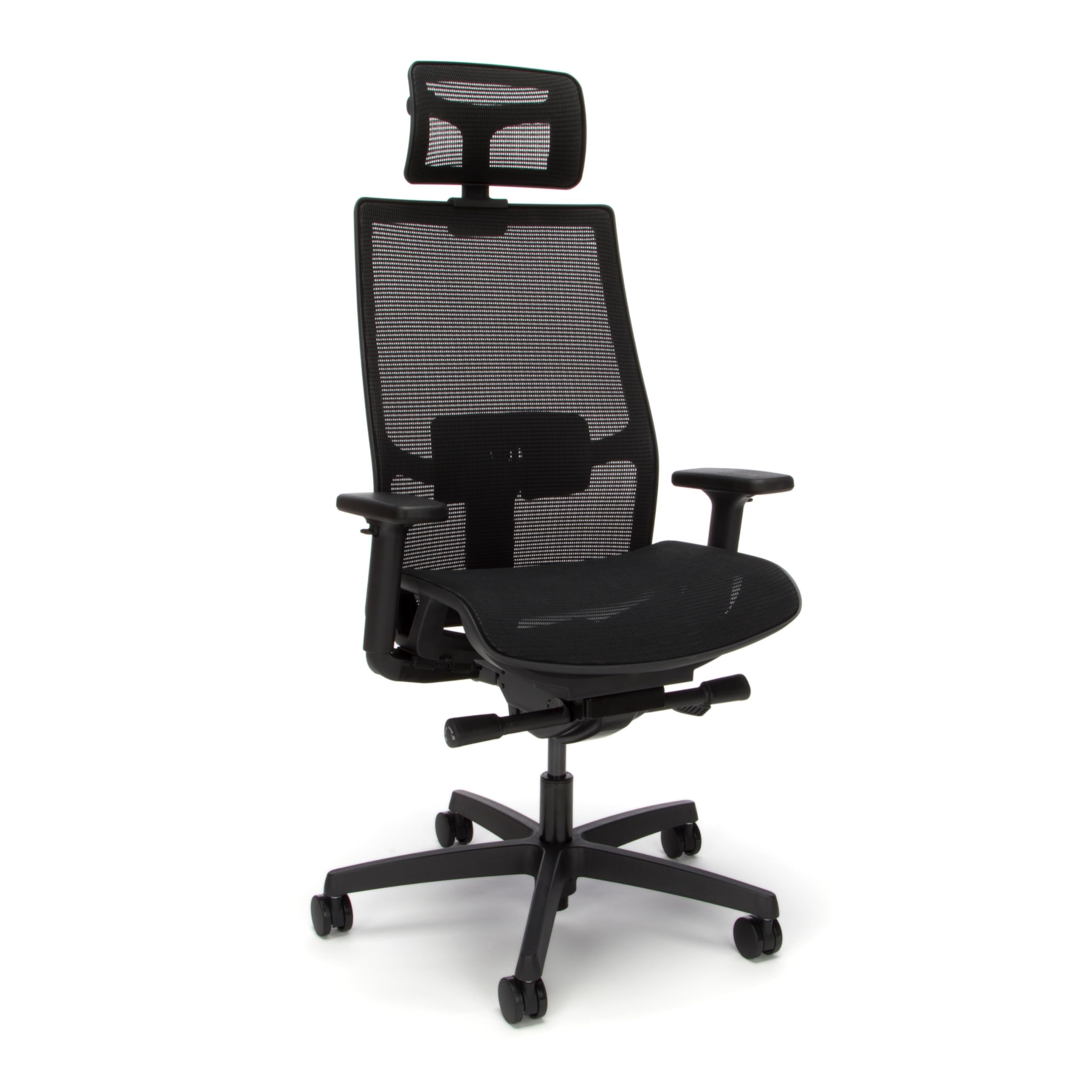 HON Ignition 2.0 Ergonomic Office Chair with Headrest - High Back Mesh Office Chair, Adjustable Lumbar Support, Armrests, Synchro-Tilt Recline - Home Office Desk Chair Comfortable for Long Hours