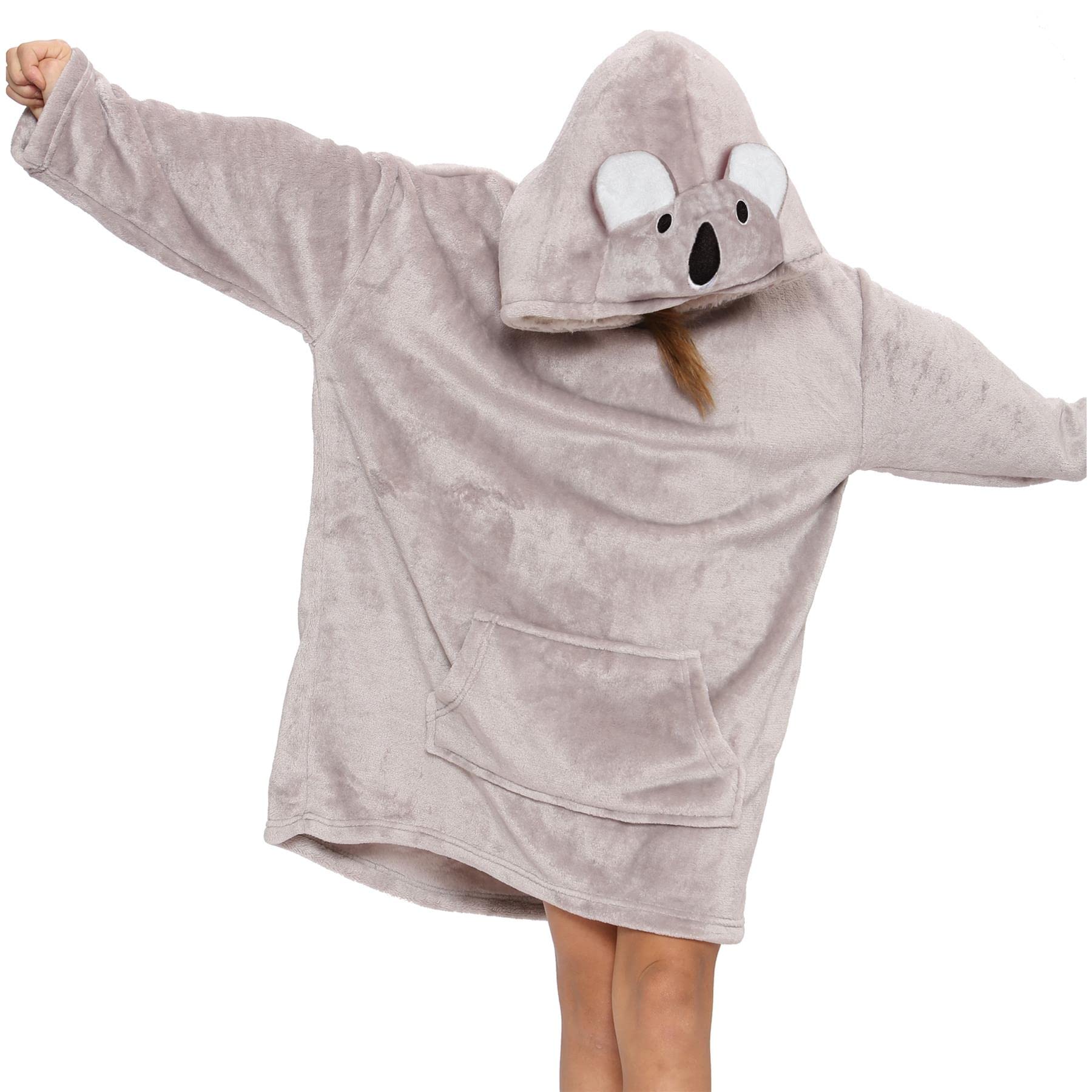 A2Z 4 Kids Girls Boys Oversized Hoodie Printed Snuggle Comfy Blanket Super - Snuggle 950 Koala_.Kids