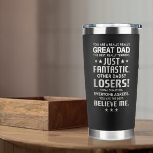 Gifts for Dad from Daughter, Son - Dad Gifts - Birthday Gifts for Dad, Dad Birthday Gift - Christmas Gifts for Dad, Dad Christmas Gifts - Father Gifts, New Dad Gifts for Men - 20 Oz Black Tumbler