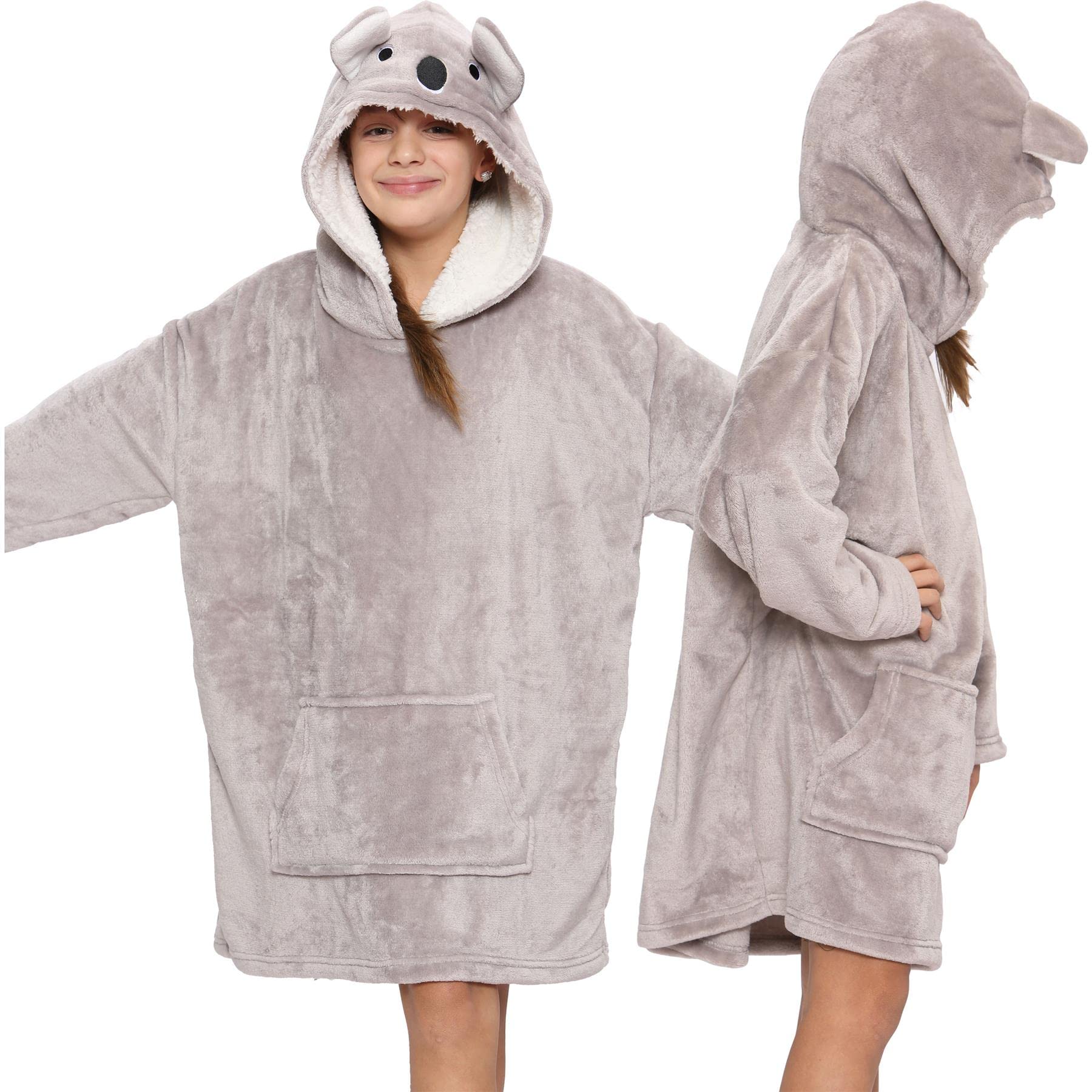 A2Z 4 Kids Girls Boys Oversized Hoodie Printed Snuggle Comfy Blanket Super - Snuggle 950 Koala_.Kids