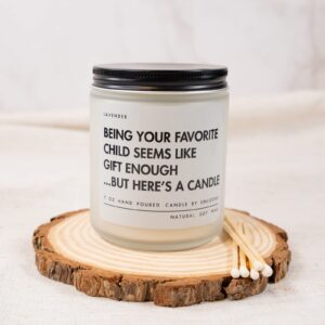 Uniizone Birthday Gift Ideas for Mom, Joke Mom Gifts Dad Gifts for Birthday Christmas, Funny Mother's Day Candle from Daughter, Son, Gag Valentines Gifts for Parents Bonus Step Mom