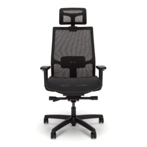 HON Ignition 2.0 Ergonomic Office Chair with Headrest - High Back Mesh Office Chair, Adjustable Lumbar Support, Armrests, Synchro-Tilt Recline - Home Office Desk Chair Comfortable for Long Hours