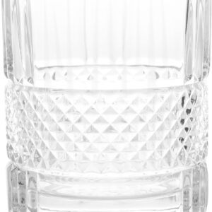 LEMONSODA Premium Double Rocks Vintage Whiskey Tumblers - Uniquely Designed Vintage Style Glass - Gifts for Whiskey Lovers/Men/Dads/Husbands (Set of 4)