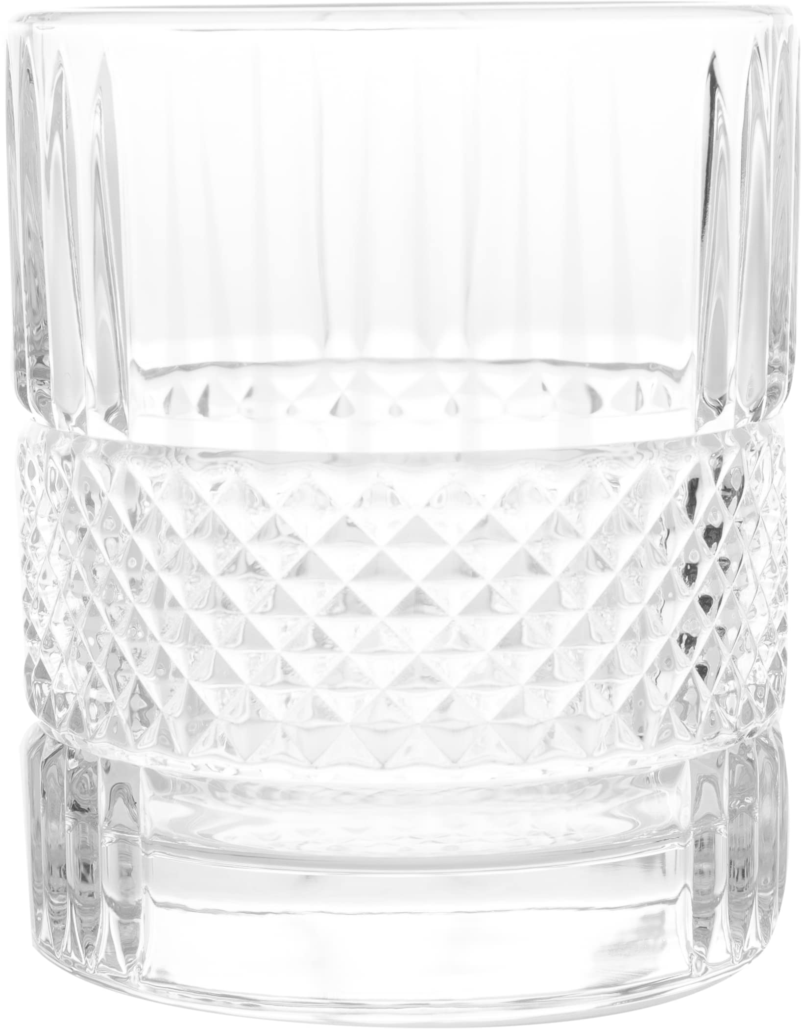 LEMONSODA Premium Double Rocks Vintage Whiskey Tumblers - Uniquely Designed Vintage Style Glass - Gifts for Whiskey Lovers/Men/Dads/Husbands (Set of 4)