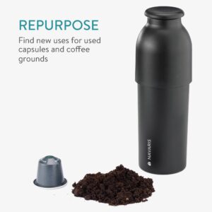 Navaris Coffee Pod Recycling Tool (1 Piece) - Recycler for Espresso Pods - Aluminum Capsule Recycling at Home