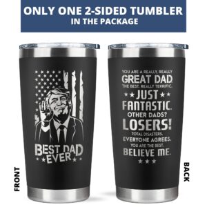 Gifts for Dad from Daughter, Son - Dad Gifts - Birthday Gifts for Dad, Dad Birthday Gift - Christmas Gifts for Dad, Dad Christmas Gifts - Father Gifts, New Dad Gifts for Men - 20 Oz Black Tumbler