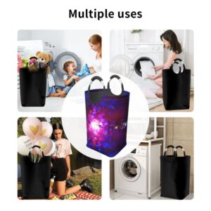 Sensedy 50L Rectangular Laundry Basket, Cyberpunk Fantasy Steampunk Prints Waterproof Foldable Laundry Hamper with Aluminum Handles, Clothes Storage Bag for Travel Home Office Dorm