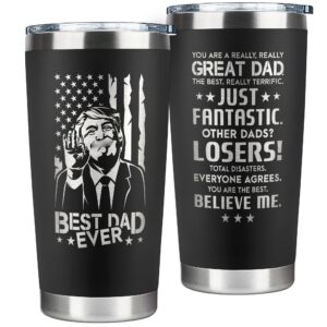 gifts for dad from daughter, son - dad gifts - birthday gifts for dad, dad birthday gift - christmas gifts for dad, dad christmas gifts - father gifts, new dad gifts for men - 20 oz black tumbler