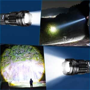 HOSONIC A76 Rechargeable Flashlights 20000 High Lumens - Brightest LED Flash Light 7 Modes with COB Side Light，High Powered Handheld Flashlight for Emergency Camping