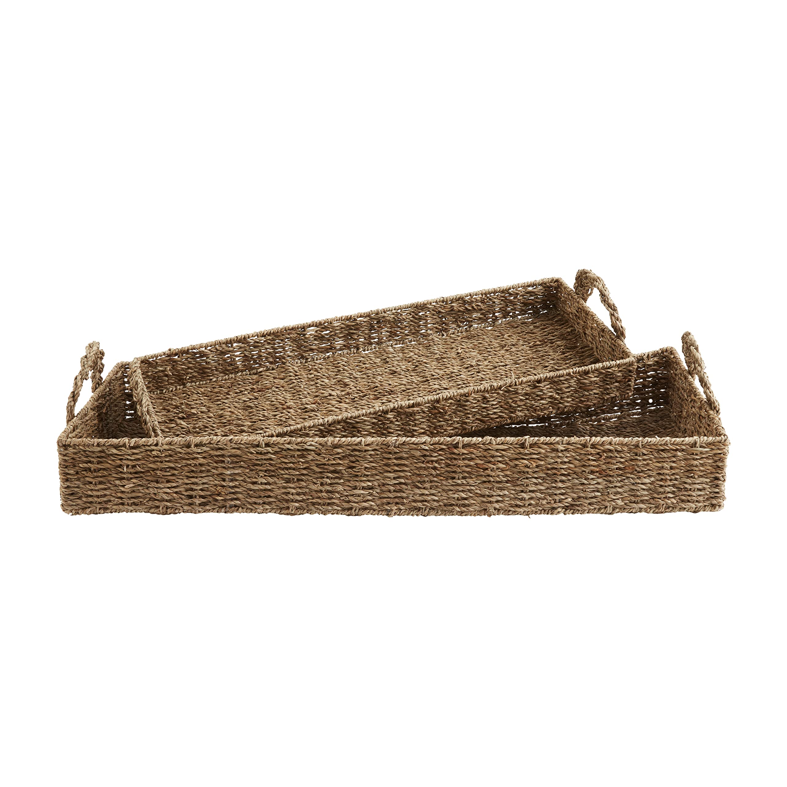 Mud Pie Long Sea Grass Basket, Brown