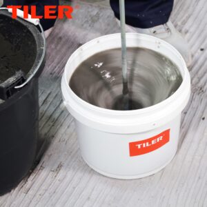 TILER Set of 2 Paint and Mud Mixer for Drill in 5 Gallon Bucket -Paint Stirrer Drill Attachment Fits all standard drills- Zinc plated steel - Hex head for non slip -Easy Cleaning Drill Paddle 8201