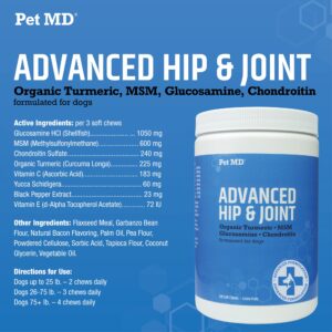 Pet MD Advanced Hip + Joint Chews & Dental Wipes