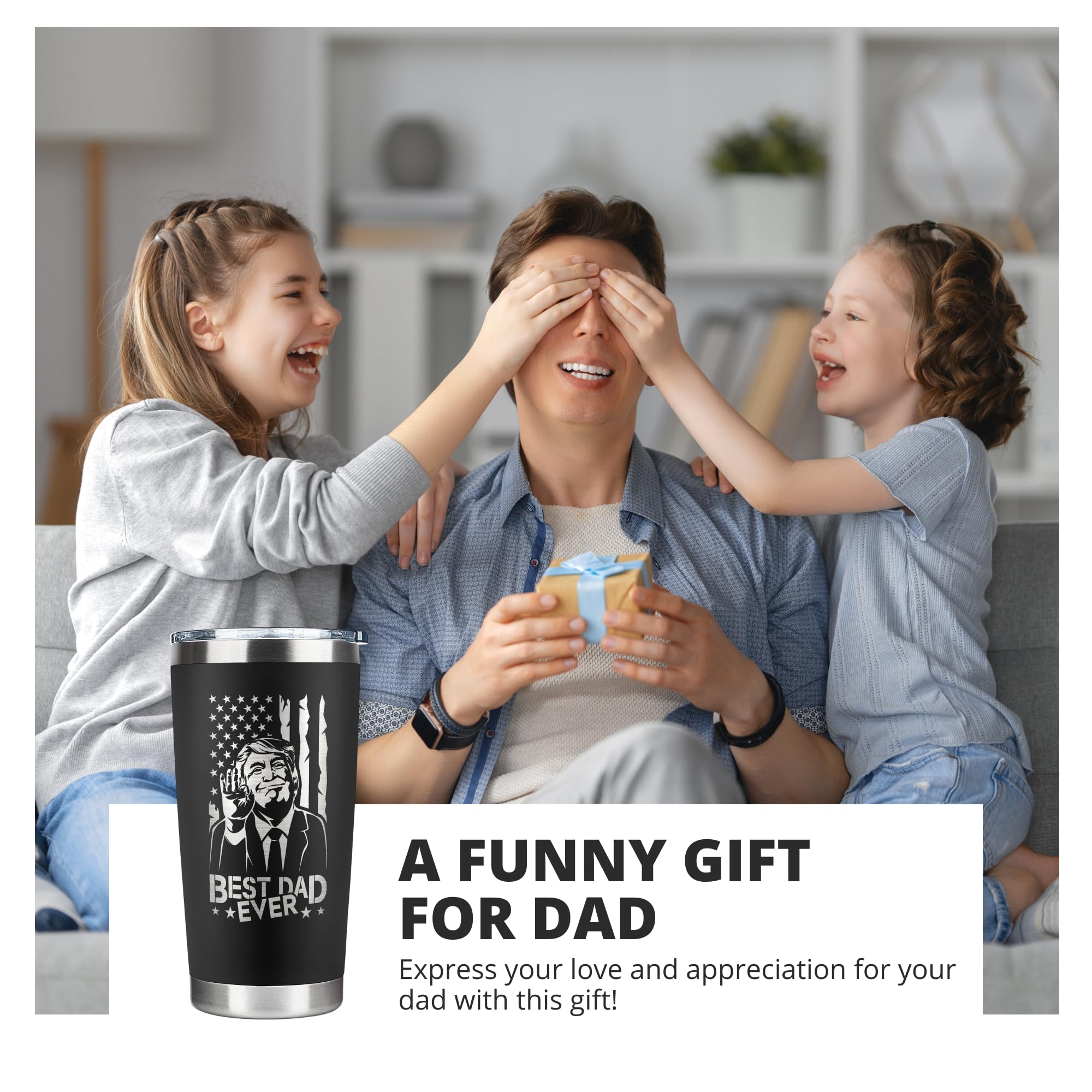 Gifts for Dad from Daughter, Son - Dad Gifts - Birthday Gifts for Dad, Dad Birthday Gift - Christmas Gifts for Dad, Dad Christmas Gifts - Father Gifts, New Dad Gifts for Men - 20 Oz Black Tumbler