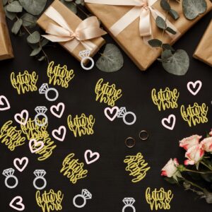 Future Mrs Confetti, Bridal Shower Confetti, Diamond Ring, Heart Confetti, Centerpiece, Bachelorette, Engagement Party, Bridal Shower, Wedding Shower Decorations, 300 Pcs