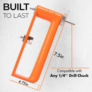 AMERICAN MUTT TOOLS Adjustable Sheet Metal Hole Cutter – Cut 2 – 12" Circle Holes in 24ga Steel and 26ga Stainless Steel | Adjustable Hole Cutter for Metal, Duct Hole Cutter, HVAC Ductwork Hole Cutter