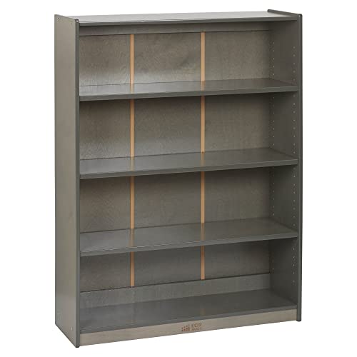 ECR4Kids Classic Bookcase, 48in, Adjustable Shelves, Grey Wash