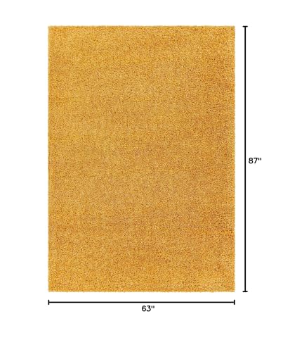 Mark&Day Area Rugs, 5x7 Vere Modern Shag Bright Orange Area Rug, Orange Carpet for Living Room, Bedroom or Kitchen (5'3" x 7'3")