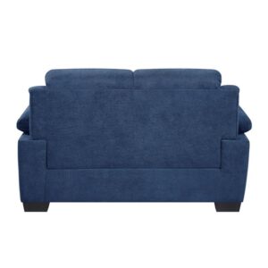 Lexicon Holleman Fabric Upholstered Love Seat in Blue Color