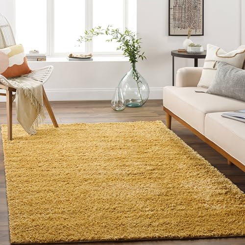 Mark&Day Area Rugs, 5x7 Vere Modern Shag Bright Orange Area Rug, Orange Carpet for Living Room, Bedroom or Kitchen (5'3" x 7'3")