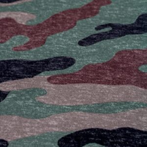 Texco Inc Poly Spandex Stretch DTY Camouflage Prints Fabric, Army Green Brown 2 Yards