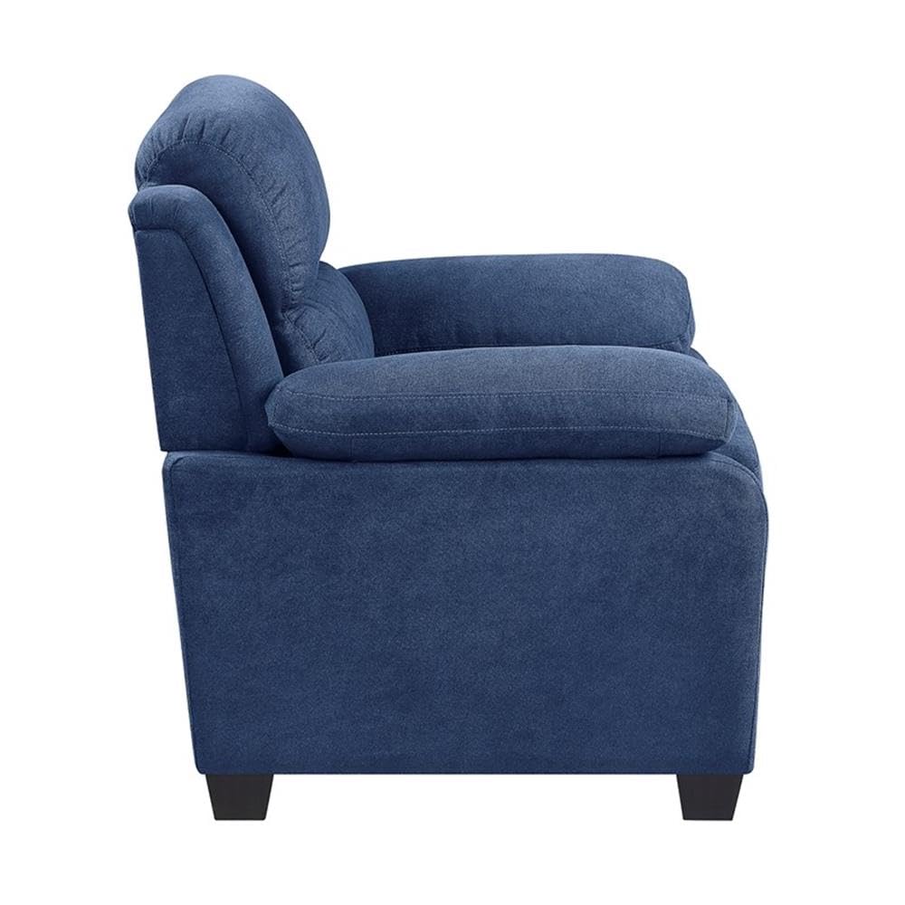 Lexicon Holleman Fabric Upholstered Love Seat in Blue Color