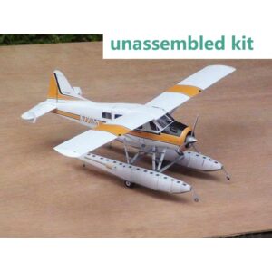 TECKEEN 1/32 Scale CAN DHC-2 Beaver Float Seaplane 3D Model Paper Model Diecast Plane Model for Collection (Unassembled Kit )