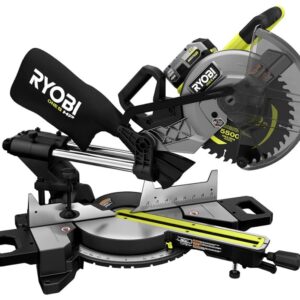 RYOBI ONE+ HP 18V Brushless Cordless 10 in. Sliding Compound Miter Saw Kit with 4.0 Ah HIGH PERFORMANCE Battery and Charger