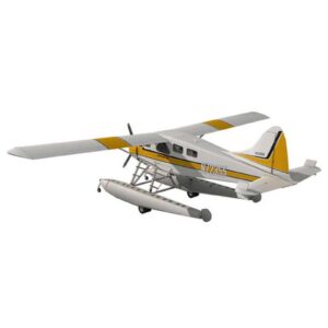 teckeen 1/32 scale can dhc-2 beaver float seaplane 3d model paper model diecast plane model for collection (unassembled kit )