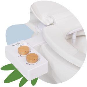 TUSHY Spa Bamboo Premium Bidet Attachment and Relaxed Ottoman Bundle